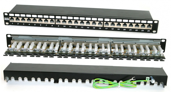 Hyperline PP2-19-24-8P8C-C6A-SH-110D Патч-панель 19 Hyperline PP2-19-24-8P8C-C6A-SH-110D Патч-панель 19