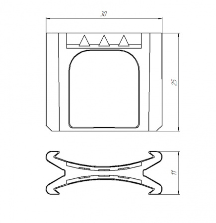 Переходник установочной коробки 60-0700 чёрный (PR80.0203) Фото