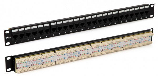 Hyperline PP3-19-24-8P8C-C6-110D Патч-панель 19 Hyperline PP3-19-24-8P8C-C6-110D Патч-панель 19