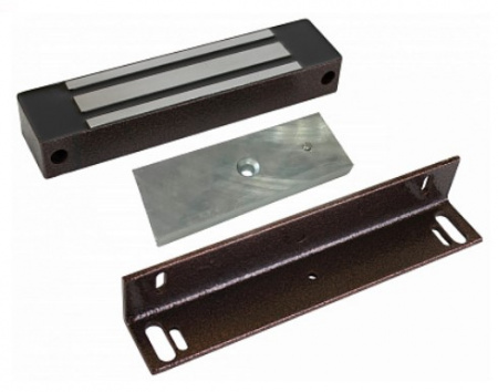 ML-295 KB-2 Электромагнитный замок с датчиком холла с уголком (коричневый)  Фото