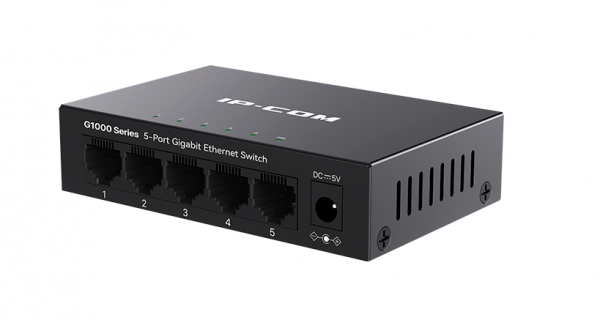G1005 Неуправляемый коммутатор IP-COM, 5 портов RJ 45 Gigabit Ethernet (10/100/1000 Мбит/с) Фото