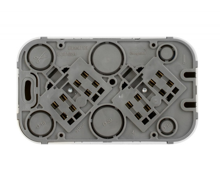 Розетка 2-м ОП Quteo 16А IP20 250В 2х2P без заземл. без защ. шторок бел. Фото