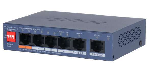 DH-CS4006-4GT-60-V2 4-портовый гигабитный PoE коммутатор с функцией облачного управления Фото