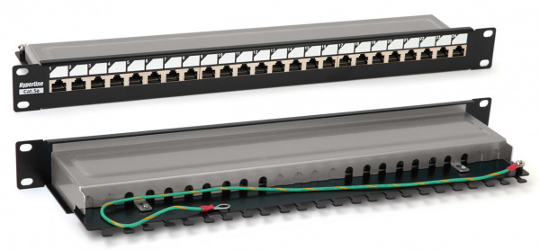 Hyperline PP3-19-24-8P8C-C5E-SH-110D Патч-панель 19 Hyperline PP3-19-24-8P8C-C5E-SH-110D Патч-панель 19