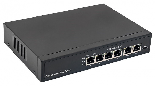 NS-SW-4F2F-P PoE коммутатор Fast Ethernet на 6 RJ45 портов Фото
