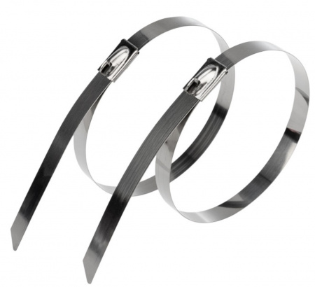 Хомут-стяжка стальная REXANT 300x4,6 мм, упаковка 50 шт. Фото