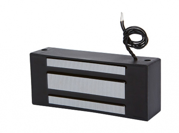 ML-300П Электромагнитный влагозащищенный замок с планкой, цвет черный Фото