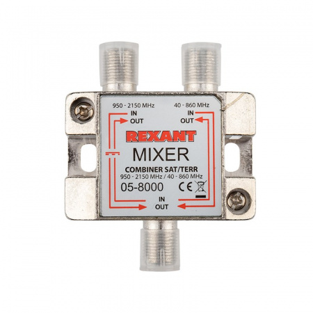 Диплексор (сумматор-делитель) SAT+TV в усиленном корпусе, REXANT Фото