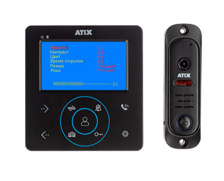 AT-I-K410C/T Black Комплект: видеодомофон СVBS и видеопанель СVBS Фото