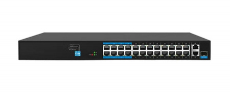 AT-NS-24P2G-1GS-230 (3F) 24-портовый РОЕ коммутатор с 2 Uplink и 1 SFP Фото