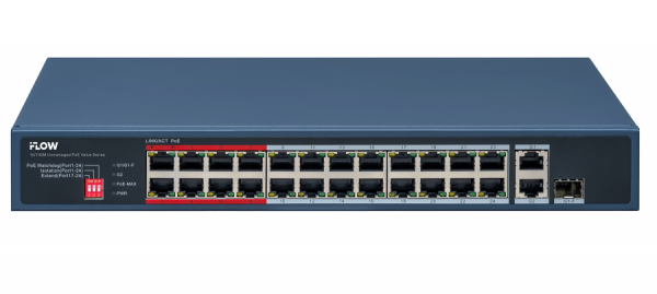 F-SW-EU426POE-V/L POE-коммутатор неуправляемый с грозозащитой 6кВ Фото