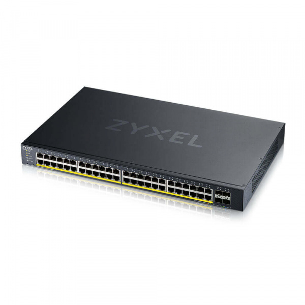 XGS1935-52HP, 52 Port Smart Managed PoE Switch, 48x Gigabit PoE and 4x 10G SFP+, hybrid mode, standa 48-портовый гигабитный Smart L3 Lite PoE коммутатор с 4 аплинками 10G Фото