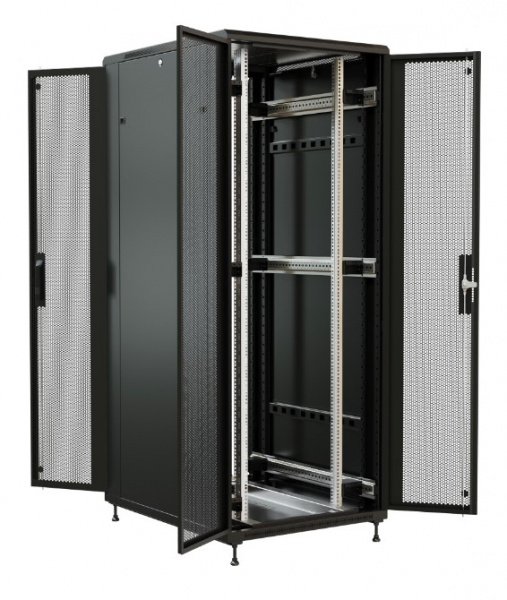 WR-TT-4288-DD-RAL9004 Шкаф напольный 19-дюймовый, 42U, 2055x800х800 мм (ВхШхГ) Фото