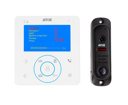 AT-I-K410C/T White Комплект: видеодомофон СVBS и видеопанель СVBS Фото