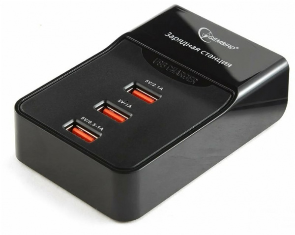 Зарядная станция Gembird MP3A-PC-01 220V-5V USB 3 порта, 3A суммарно Фото Зарядная станция Gembird MP3A-PC-01 220V-5V USB 3 порта, 3A суммарно Фото