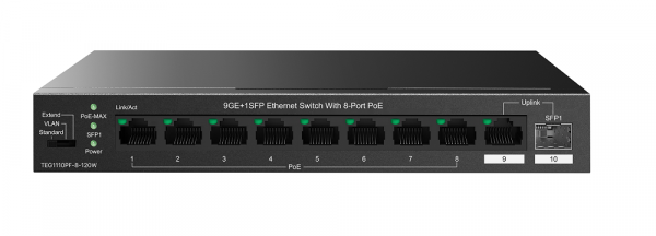 TEG2210P-8-120W Управляемый PoE-коммутатор 9GE+1SFP Фото