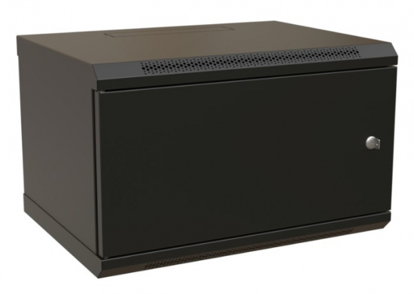WR-TW-0645-SR-RAL9004 Шкаф настенный 19-дюймовый (19