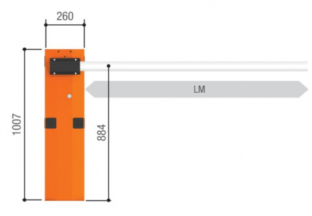 G3750_SX Тумба шлагбаума для левостороннего монтажа Фото