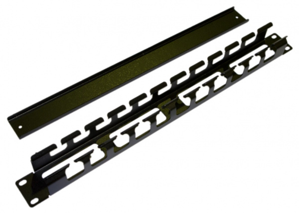 Hyperline CM-1U-ML-COV Кабельный организатор металлический с крышкой, 19