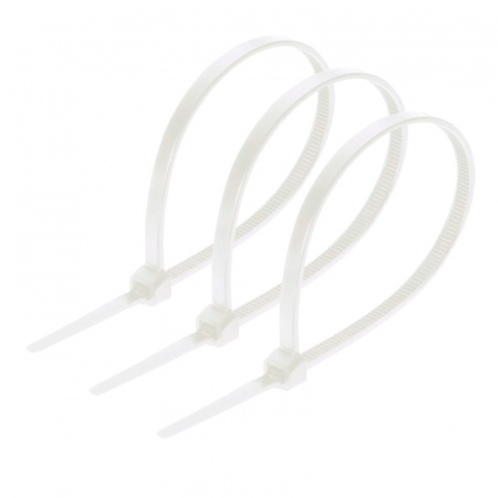 Хомут-стяжка нейлоновая Unibrave 200*3,6 мм, белый, 100 шт. Фото