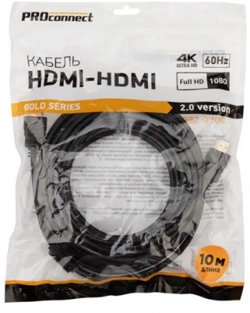 Кабель PROconnect HDMI - HDMI 2.0, 10м, Gold Фото Кабель PROconnect HDMI - HDMI 2.0, 10м, Gold Фото