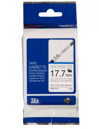 Brother HSE241 термоусадочная трубка 9 мм, черный на белом Фото